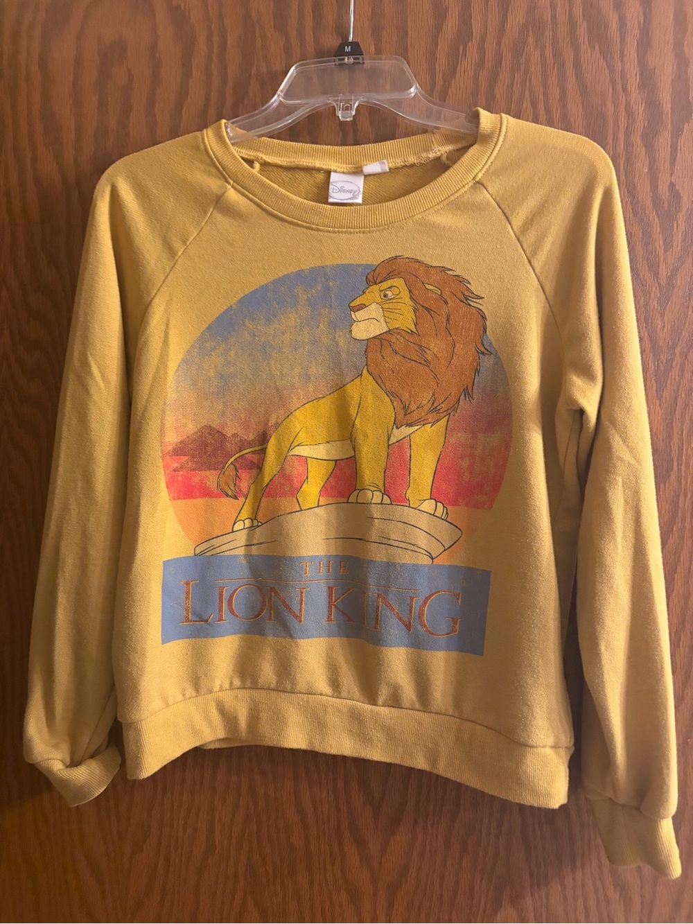 Disney Yellow The Lion King Sweatshirt with Simba Graphic
